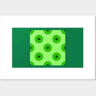 Dark Green vintage duplo dots Posters and Art